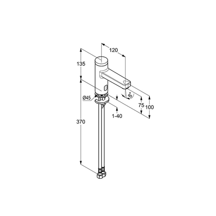 Kludi ZENTA E elektronische Waschtischarmatur
