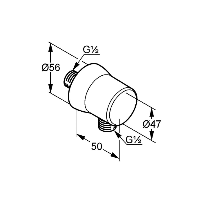 Kludi SIRENA Schlauch-Anschlußbogen DN 15