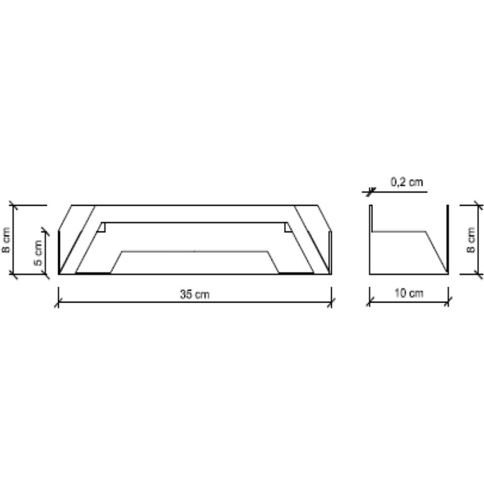 Koh-I-Noor LaVì Ablage rechteckig CROMO