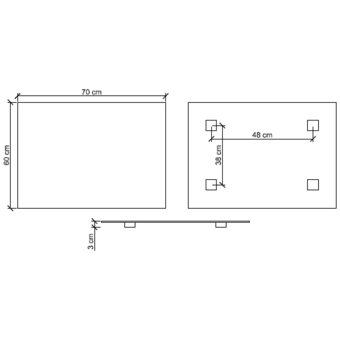 Koh-I-Noor Badspiegel Filo Lucido 70 x 60 cm mit elegantem Kantenschliff
