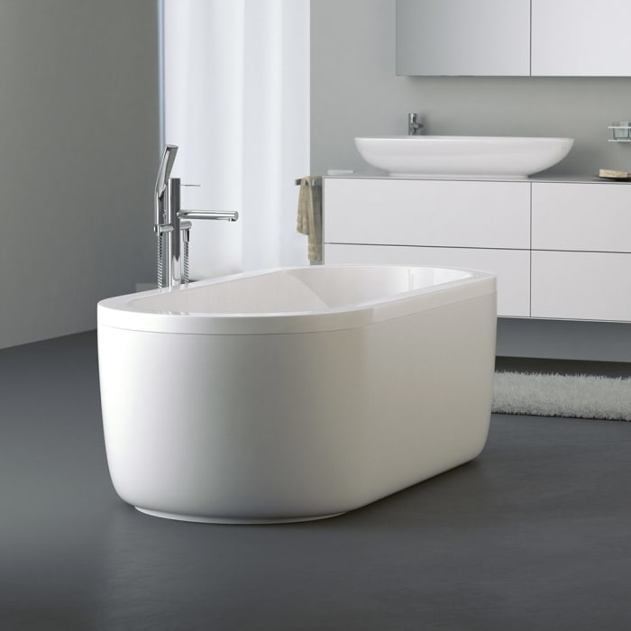 Koralle T200 Freistehende Ovalbadewanne 180 x 80 x 45 cm