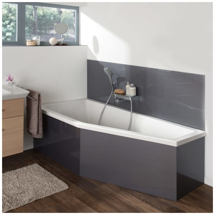 Koralle T200 Raumsparbadewanne 170 x 75 cm links