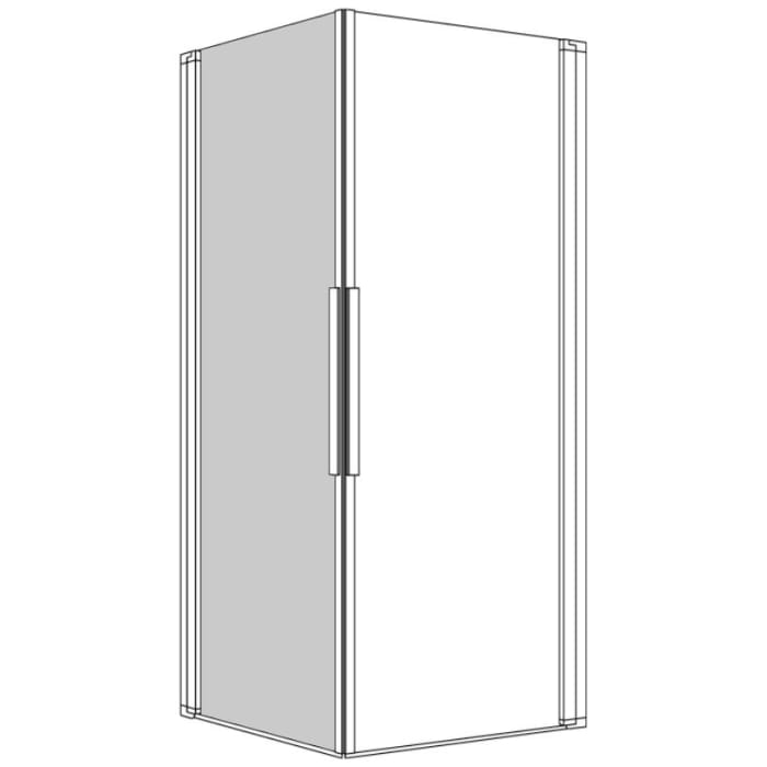 Koralle myDay Pendeltür EPWS Eckeinstieg 90 cm Seitenteil links