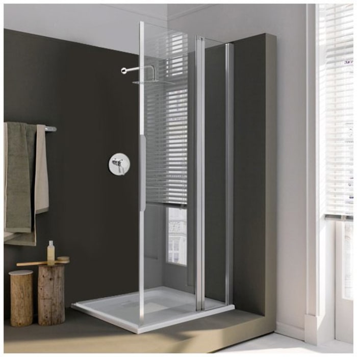 Koralle myDay Pendeltür EPFS Eckeinstieg Sondermaß mit Festelement rechts