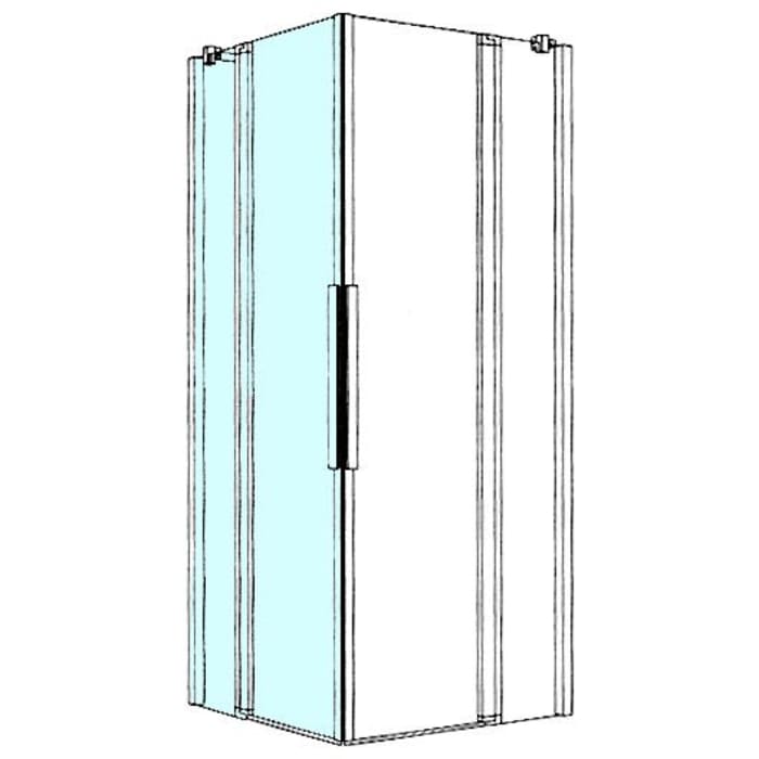 Koralle myDay Pendeltür EPFS Eckeinstieg 110 cm mit Festelement links