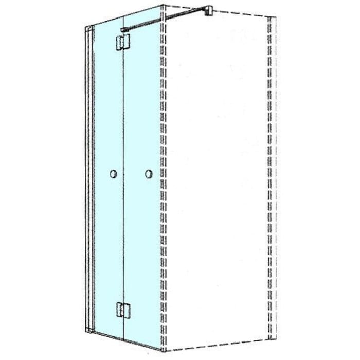 Koralle myDay Faltdusche TFTA für Trennwand 80 cm links