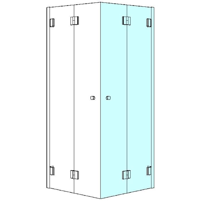 Koralle myDay Falteckdusche EFTS R 100 cm