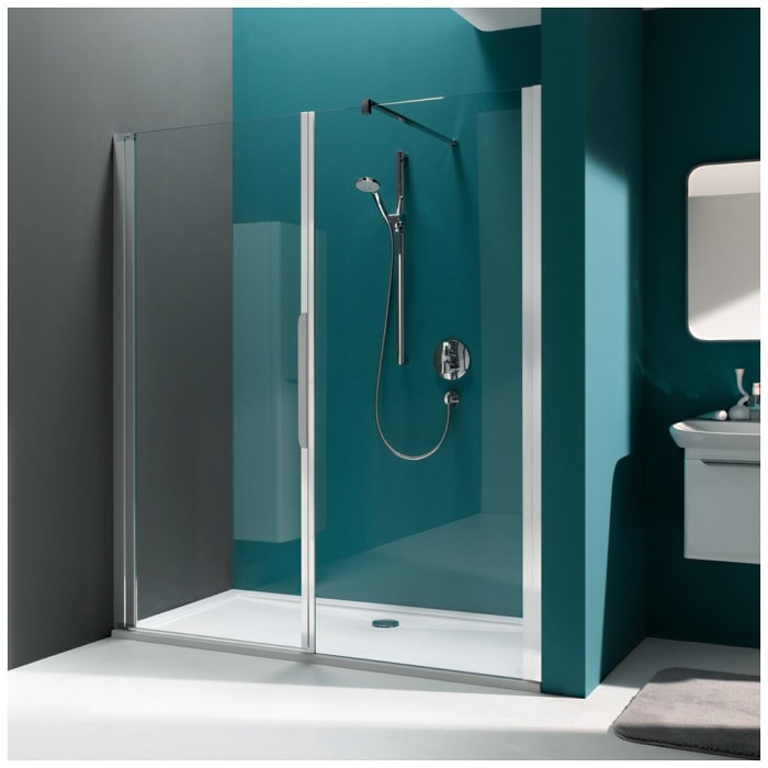 Koralle myDay Pendeltür für Nische mit Trennwand in Flucht 120 links