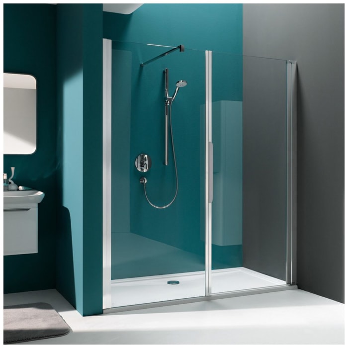 Koralle myDay Pendeltür für Nische mit Trennwand in Flucht 120 rechts