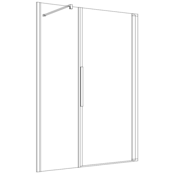 Koralle myDay Pendeltür NPWWA für Nische mit Trennwand in Flucht 140 rechts