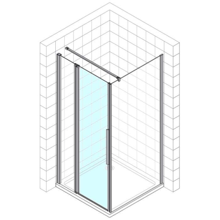Koralle myDay Pendeltür TPFA L 80 Anschlag links, mit Festelement für Trennwand