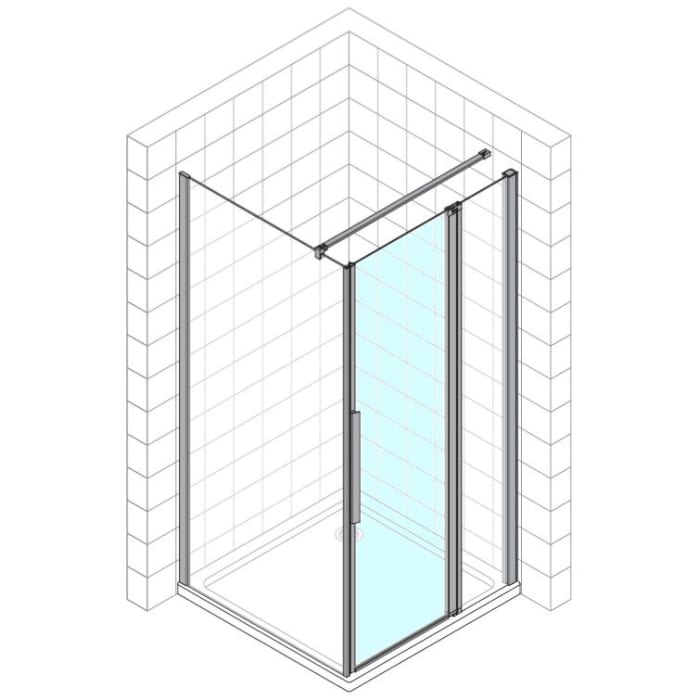 Koralle myDay Pendeltür TPFA R 100 Anschlag rechts, mit Festelement für Trennwand
