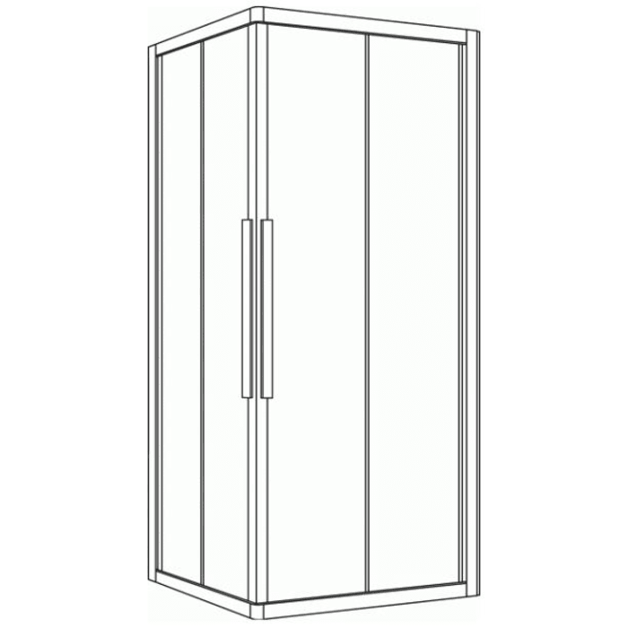 Koralle myDay Schiebetür ESF2 Eckdusche 100 x 100 cm