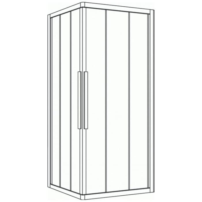 Koralle myDay Schiebetür ESF3 Eckdusche 90 x 80 cm