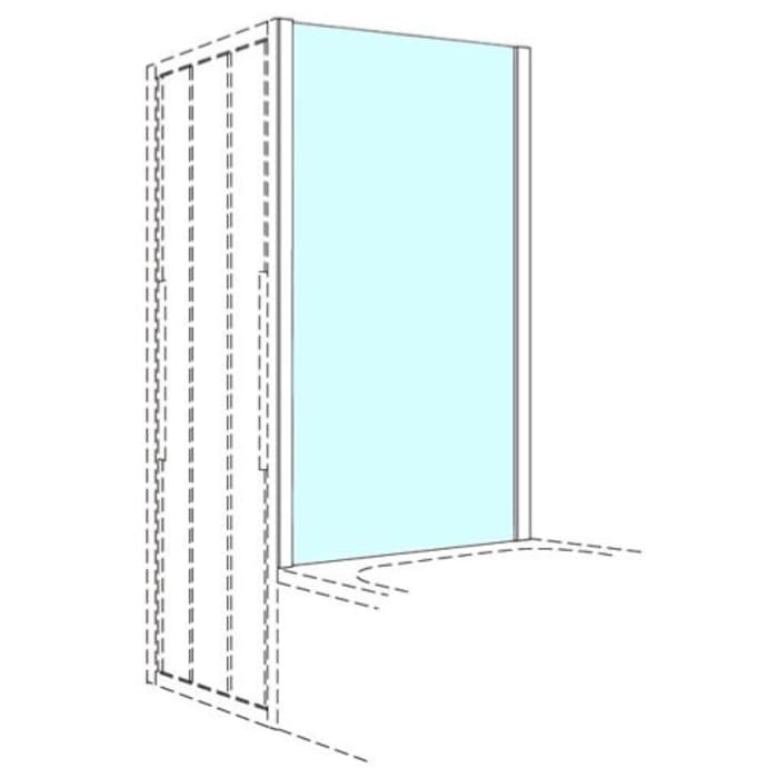 Koralle myDay Trennwand kurz WK für Schiebetür oder Falttür 100 cm