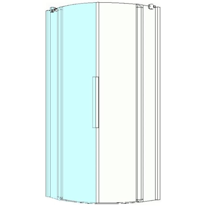 Koralle myDay Viertelkreis Duschabtrennung VPFS 90 links, Radius 55 cm