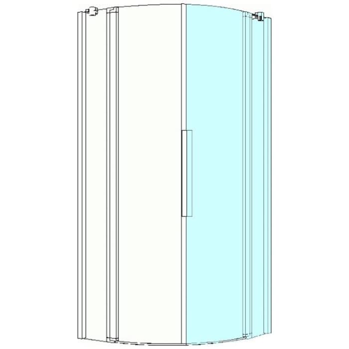Koralle myDay Viertelkreis Duschabtrennung VPFS 100 rechts, Radius 55 cm