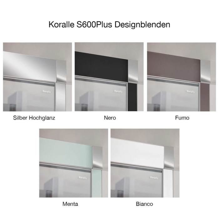 Koralle S600Plus Eckdusche Type EDS2 90 R 90 x 200 cm Seitenteil rechts