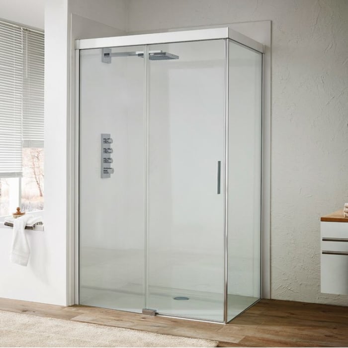 Koralle S600Plus Schiebetür mit Trennwand rechts Type DSTD2 140 R, 140 x 90 cm