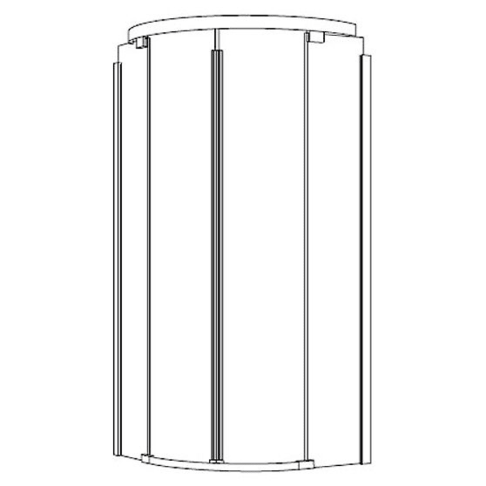 Koralle S600 VKS2 120 R50 Viertelkreis-Duschabtrennung