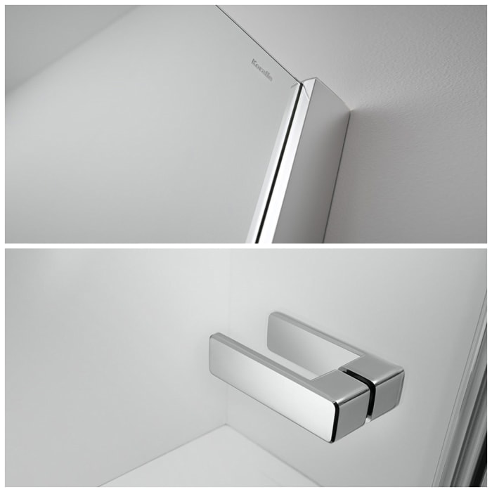 Koralle S800 Eckdusche Type EPFS L / EPFBOS L Breite 105-114,9 cm Seitenteil links, Sondermaß