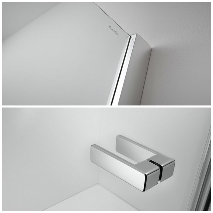 Koralle S800 Eckdusche Type EPFS 75 x 200 cm Seitenteil links