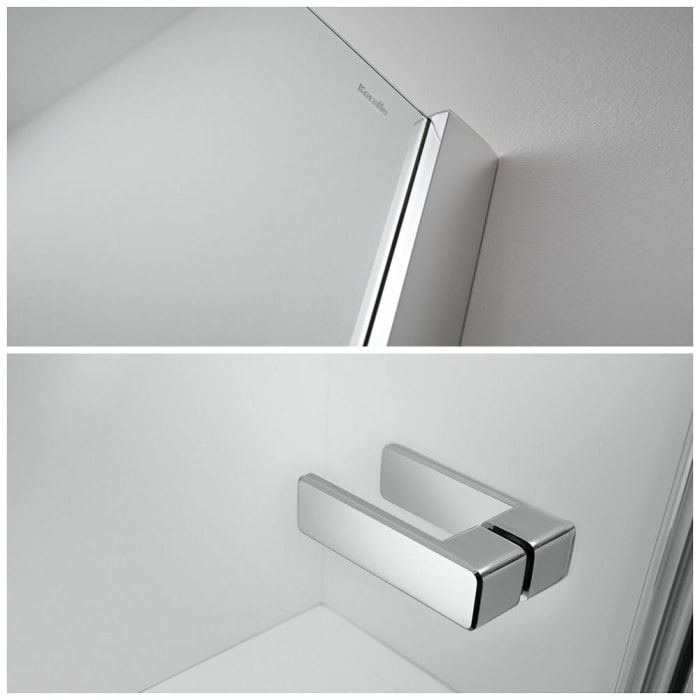 Koralle S800 Eckdusche Type EPFS 100 x 200 cm Seitenteil rechts