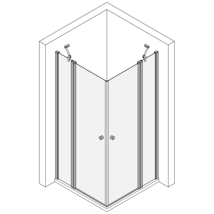 Koralle TwiggyPlus Pendeltür mit Festelement 90 x 185 cm