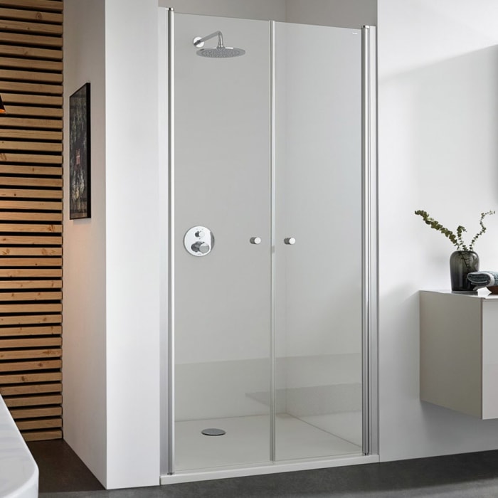 Koralle TwiggyPlus Pendeltür 2-teilig in Nische 110 x 185 cm