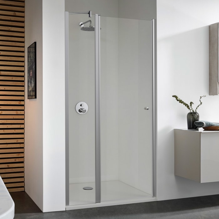 Koralle TwiggyPlus Pendeltür mit Festelement in Nische 80 x 185 cm