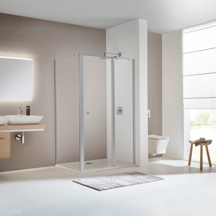 Koralle TwiggyPlus Pendeltür mit Festelement für Trennwand 80 x 200 cm