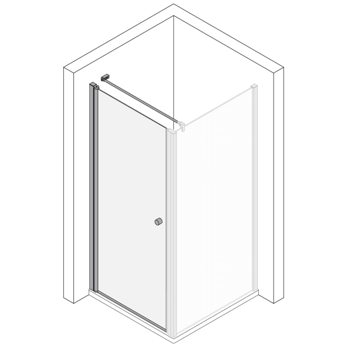 Koralle TwiggyPlus Pendeltür Wandanschlag für Trennwand 80 x 200 cm