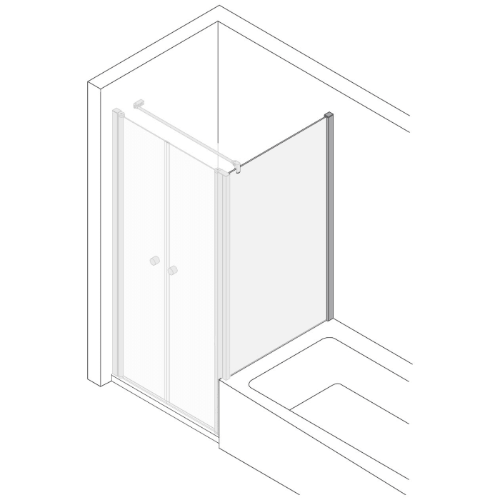 Koralle TwiggyPlus Trennwand kurz 90 x 160 cm