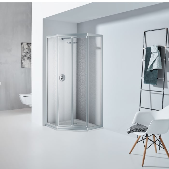 Koralle TwiggyTop FEPTT D707 Pendeltüren mit Festteilen, 90 x 185 cm