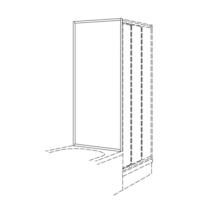 Koralle TwiggyTop TDTTK Trennwand kurz 1-teilig, 80 x 170 cm