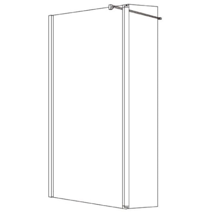 Koralle myDay Walk-In Trennwand mit Pendelelement Sonderanfertigung bis 160 cm, links