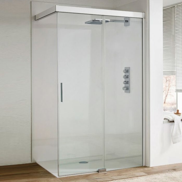 Koralle S600Plus WalkIn Schiebetür mit Festelement rechts Type DSW2 R 180, 90 x 180 cm