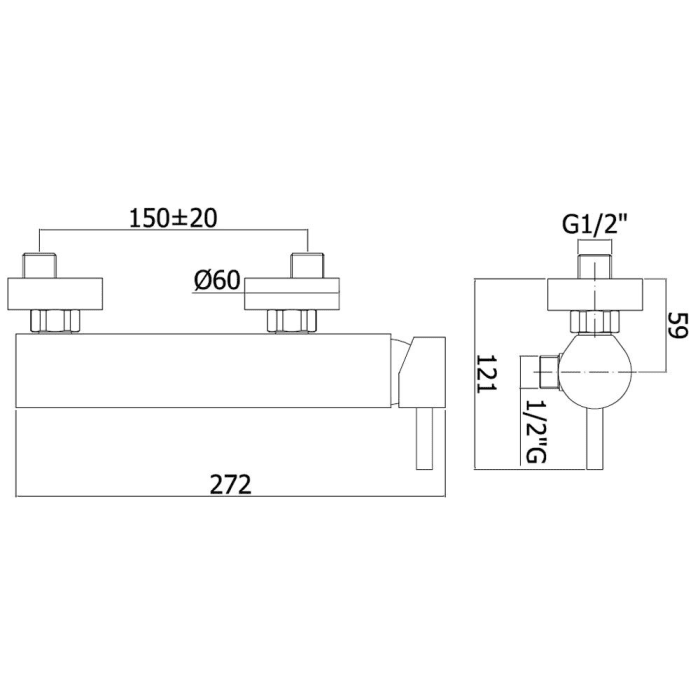 Kronenbach AQA 2.0 Aufputz-Brausearmatur