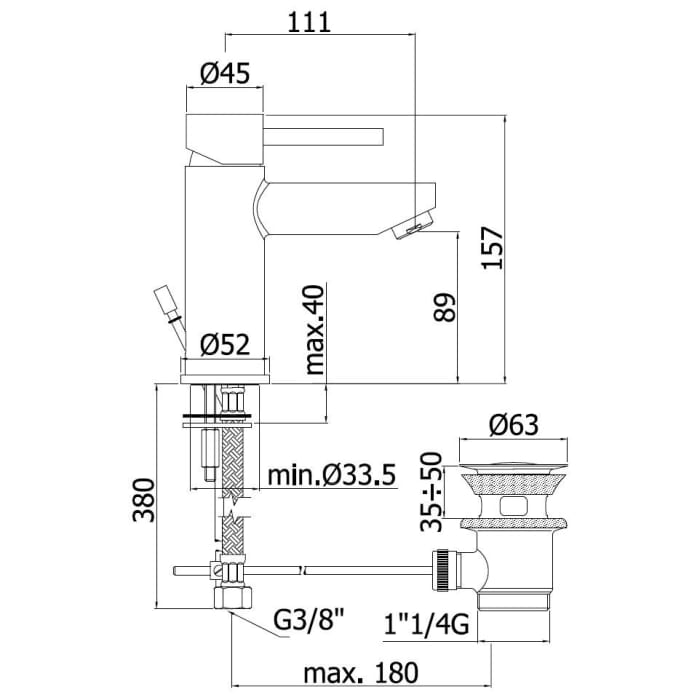 Kronenbach AQA 2.0 Waschtisch-Einhebelmischer
