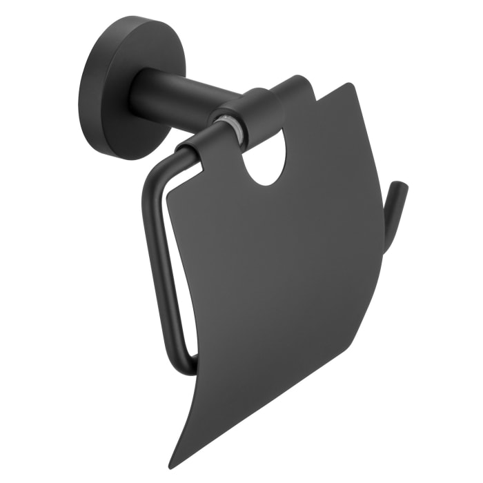 Kronenbach Lima 2.0 Black Papierhalter mit Deckel Öffnung rechts