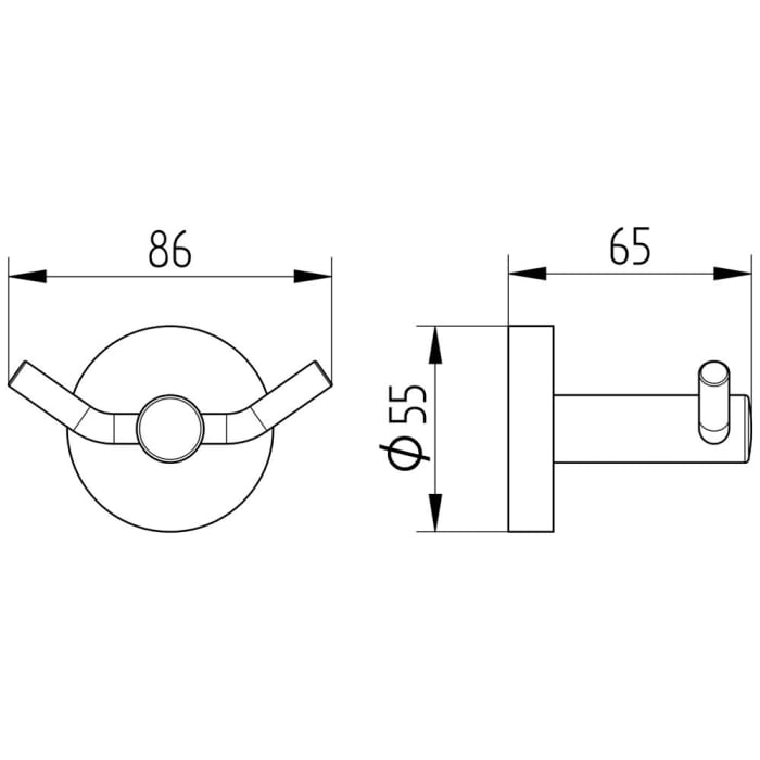 Kronenbach Styla-X 2.0 Haken mit Konsole 2-Fach