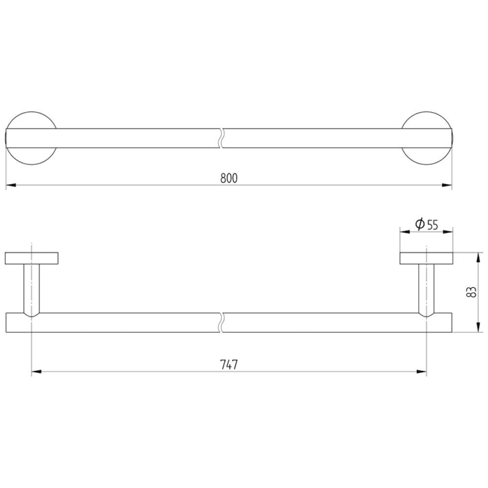 Kronenbach Styla-X 2.0 Badetuchhalter 80 cm