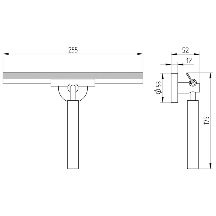 Kronenbach Komfortwischer mit Wandhalterung rund