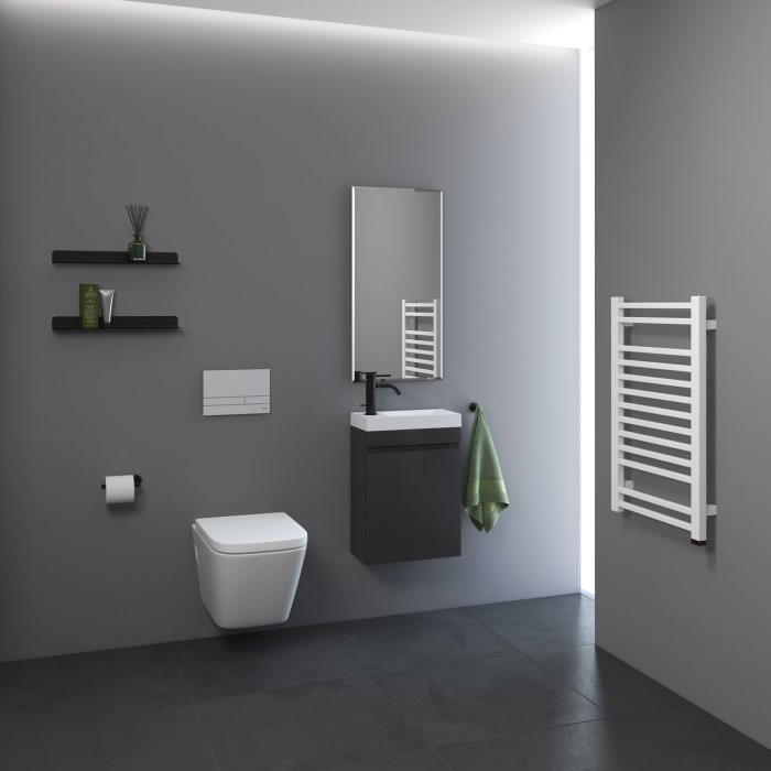 Kronenbach Cube E Elektro-Badheizkörper 50 x 76 cm Heizpatrone rechts