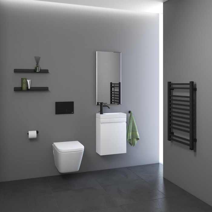 Kronenbach Cube E Elektro-Badheizkörper 50 x 76 cm Heizpatrone rechts