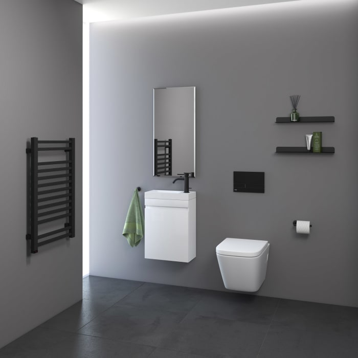 Kronenbach Cube E Elektro-Badheizkörper 60 x 76 cm Heizpatrone links