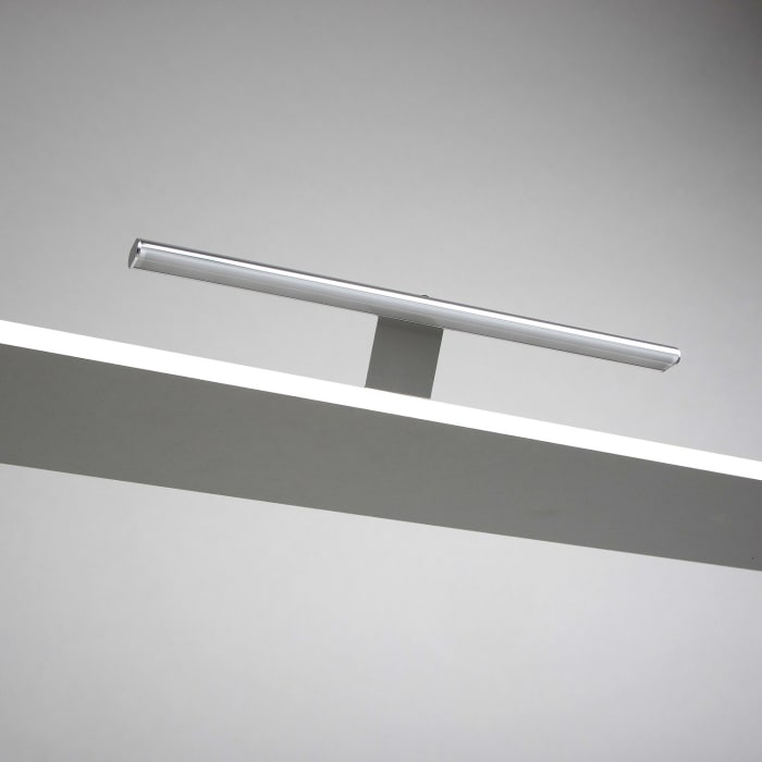 Kronenbach Plana 2.0 Spiegelschrank 40 cm mit 1 Tür und LED-Aufsatzleuchte, Anschlag links