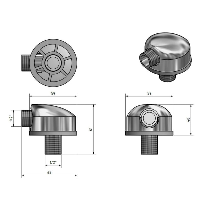 Kronenbach SUPRA Wandanschlussbogen