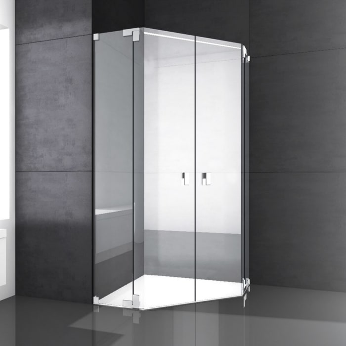 Kronenbach Cube Fünfeckdusche bis 120 cm 4-teilig