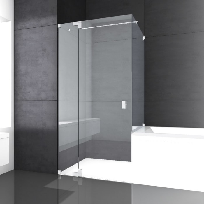 Kronenbach Cube Drehtür bis 120 cm mit Seitenteil und Badewannenseitenwand